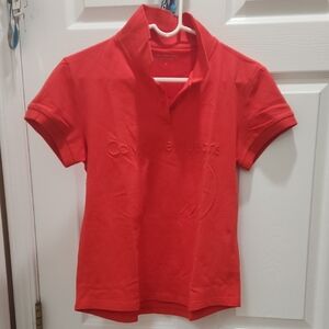 Calvin Klein Jeans Orange Polo Medium